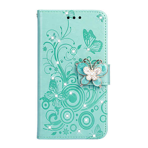 Leather Case Stands Flip Cover L06 Holder for Huawei P30 Cyan