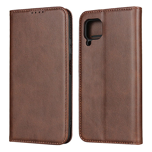Leather Case Stands Flip Cover L06 Holder for Huawei P40 Lite Brown