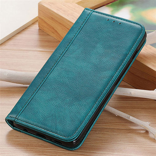 Leather Case Stands Flip Cover L06 Holder for Motorola Moto G9 Power Green