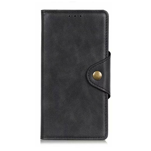 Leather Case Stands Flip Cover L06 Holder for Oppo A92s 5G Black