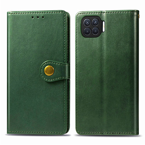 Leather Case Stands Flip Cover L06 Holder for Oppo A93 Green