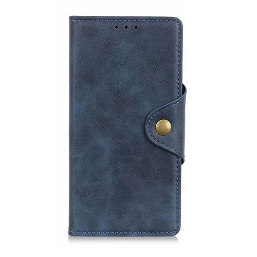 Leather Case Stands Flip Cover L06 Holder for Oppo Reno4 Z 5G Blue