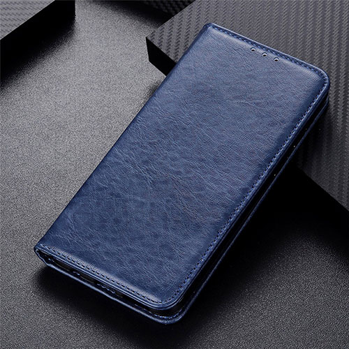 Leather Case Stands Flip Cover L06 Holder for Realme 6 Blue