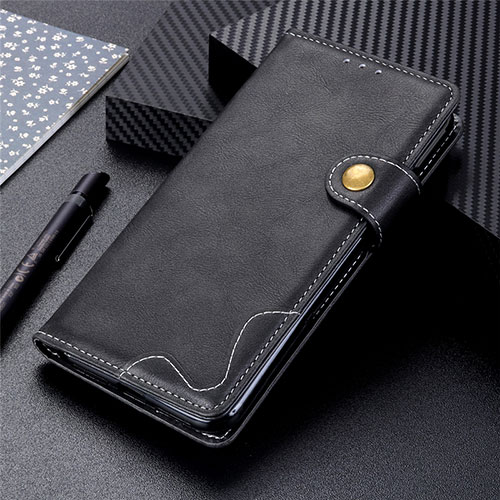 Leather Case Stands Flip Cover L06 Holder for Realme Narzo 20 Pro Black