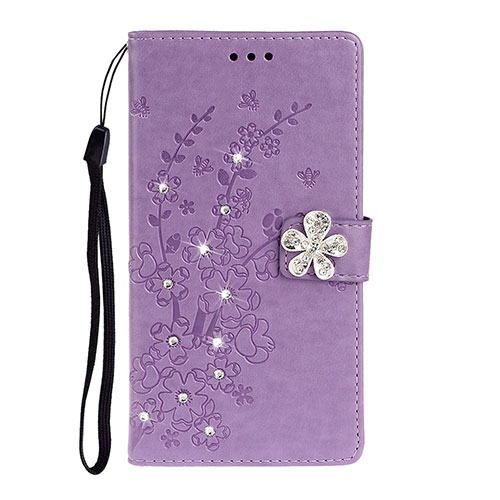 Leather Case Stands Flip Cover L06 Holder for Samsung Galaxy A51 5G Purple