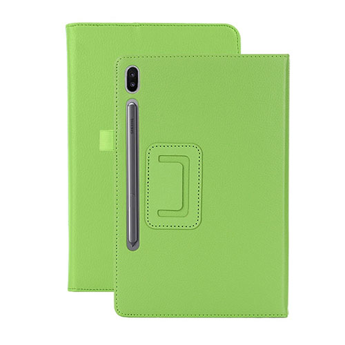 Leather Case Stands Flip Cover L06 Holder for Samsung Galaxy Tab S6 10.5 SM-T860 Green