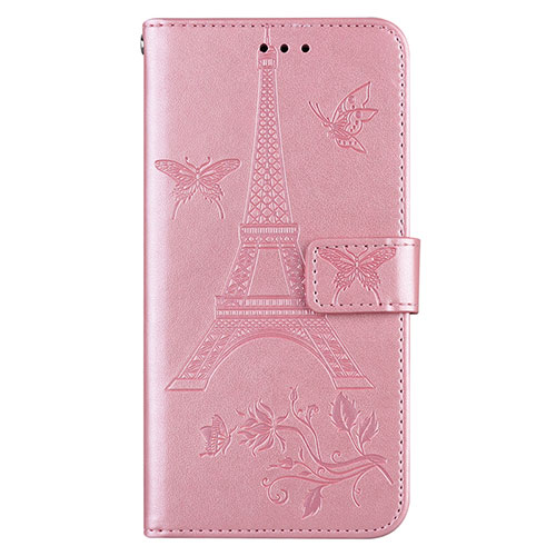 Leather Case Stands Flip Cover L06 Holder for Sony Xperia 8 Lite Rose Gold