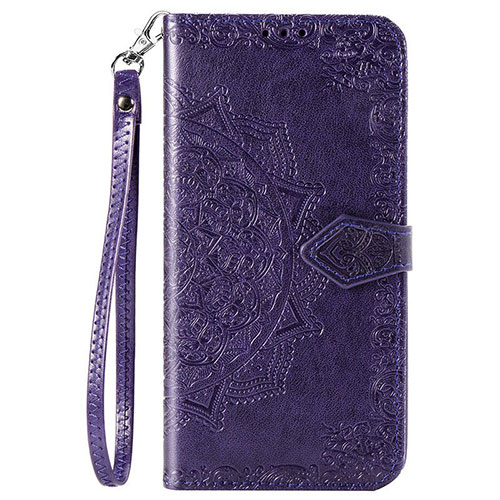 Leather Case Stands Flip Cover L06 Holder for Vivo V20 Pro 5G Purple