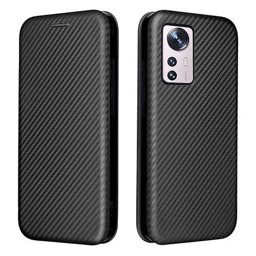 Leather Case Stands Flip Cover L06 Holder for Xiaomi Mi 12 Lite 5G Black