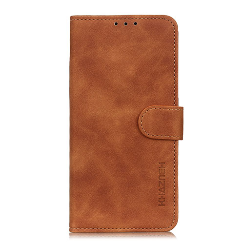 Leather Case Stands Flip Cover L06 Holder for Xiaomi Poco X3 NFC Light Brown