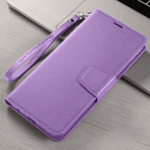 Leather Case Stands Flip Cover L06 Holder for Xiaomi Redmi 8A Purple