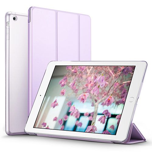 Leather Case Stands Flip Cover L07 for Apple iPad Mini 3 Purple