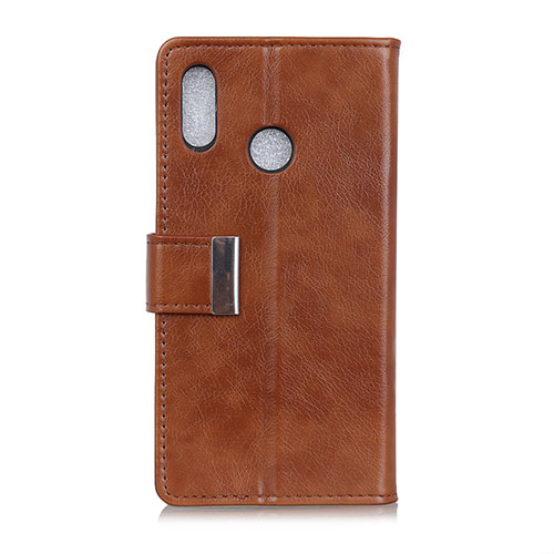 Leather Case Stands Flip Cover L07 Holder for Asus Zenfone 5 ZS620KL Brown