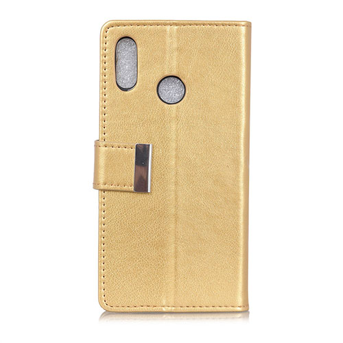 Leather Case Stands Flip Cover L07 Holder for Asus Zenfone Max ZB555KL Gold