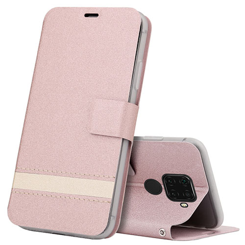Leather Case Stands Flip Cover L07 Holder for Huawei Mate 30 Lite Rose Gold