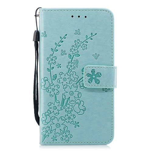 Leather Case Stands Flip Cover L07 Holder for Huawei P30 Cyan