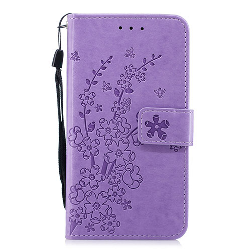 Leather Case Stands Flip Cover L07 Holder for Huawei P30 Purple