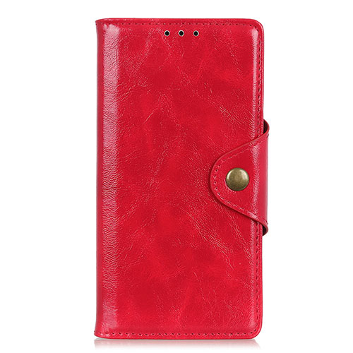 Leather Case Stands Flip Cover L07 Holder for Motorola Moto G Fast Red