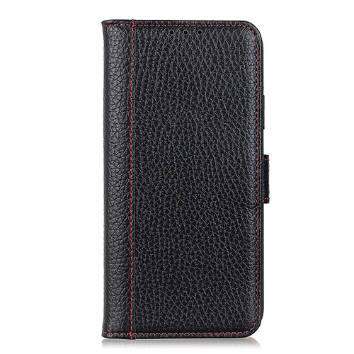 Leather Case Stands Flip Cover L07 Holder for Motorola Moto G8 Power Black
