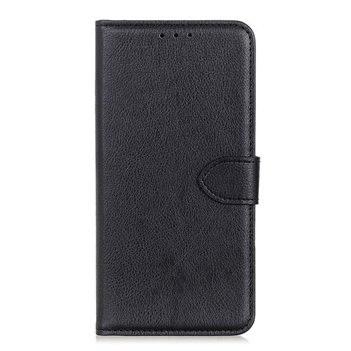 Leather Case Stands Flip Cover L07 Holder for Motorola Moto One Fusion Plus Black