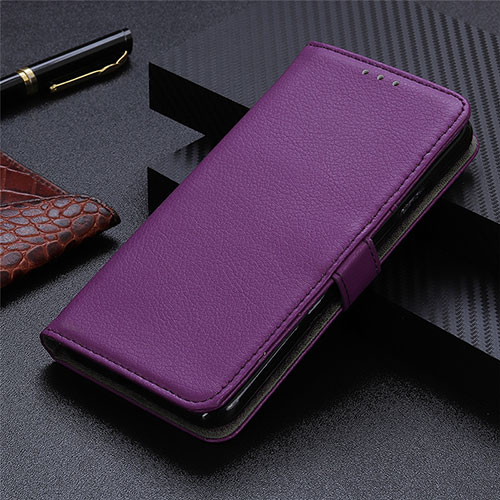 Leather Case Stands Flip Cover L07 Holder for Realme Narzo 20 Pro Purple