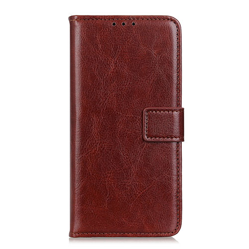 Leather Case Stands Flip Cover L07 Holder for Realme X7 5G Brown