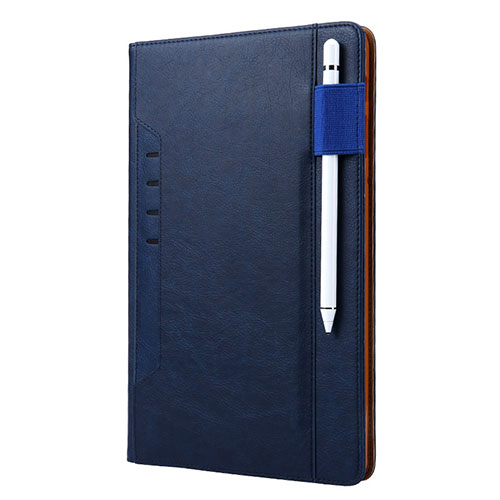 Leather Case Stands Flip Cover L07 Holder for Samsung Galaxy Tab S6 10.5 SM-T860 Blue