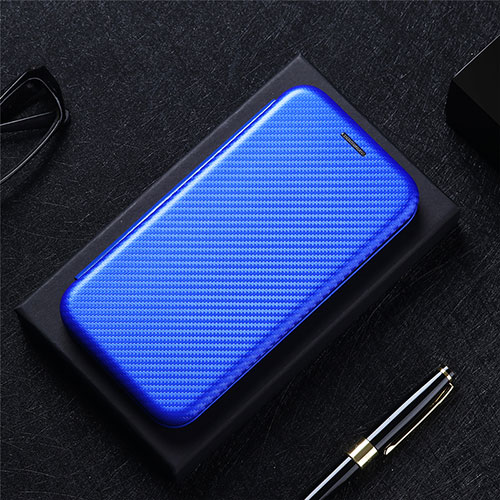 Leather Case Stands Flip Cover L07 Holder for Xiaomi Mi 12 Lite 5G Blue