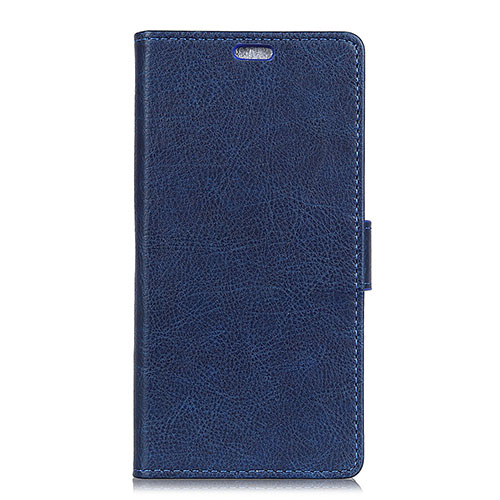 Leather Case Stands Flip Cover L08 Holder for Asus Zenfone 5 ZS620KL Blue