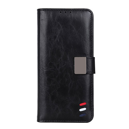 Leather Case Stands Flip Cover L08 Holder for Motorola Moto G9 Power Black