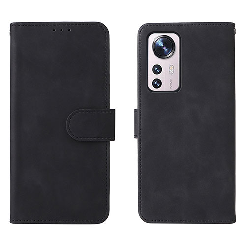 Leather Case Stands Flip Cover L08 Holder for Xiaomi Mi 12 Lite 5G Black