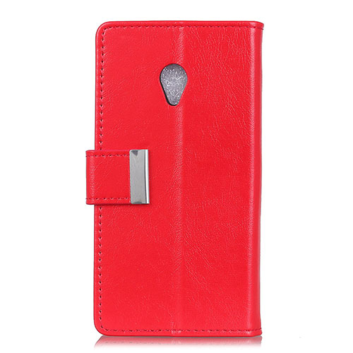 Leather Case Stands Flip Cover L09 Holder for Alcatel 1X (2019) Red