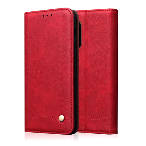 Leather Case Stands Flip Cover L09 Holder for Huawei Honor 30 Red