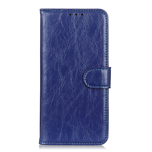 Leather Case Stands Flip Cover L09 Holder for Motorola Moto G Fast Blue