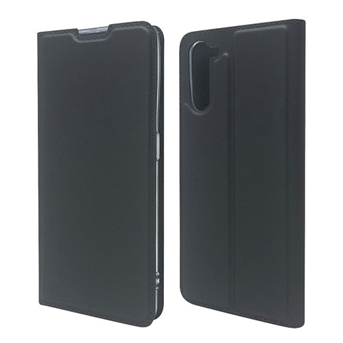 Leather Case Stands Flip Cover L09 Holder for Oppo Reno3 A Black