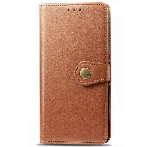 Leather Case Stands Flip Cover L09 Holder for Samsung Galaxy M21s Orange