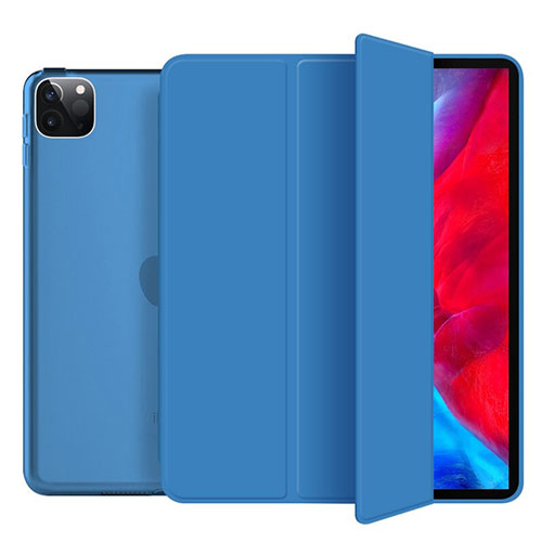 Leather Case Stands Flip Cover L10 Holder for Apple iPad Pro 11 (2020) Blue