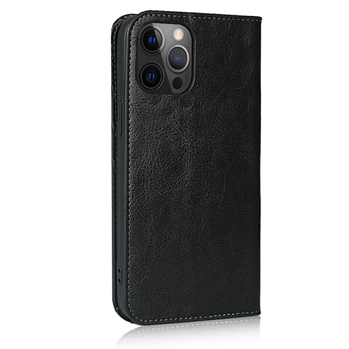 Leather Case Stands Flip Cover L10 Holder for Apple iPhone 12 Pro Max Black