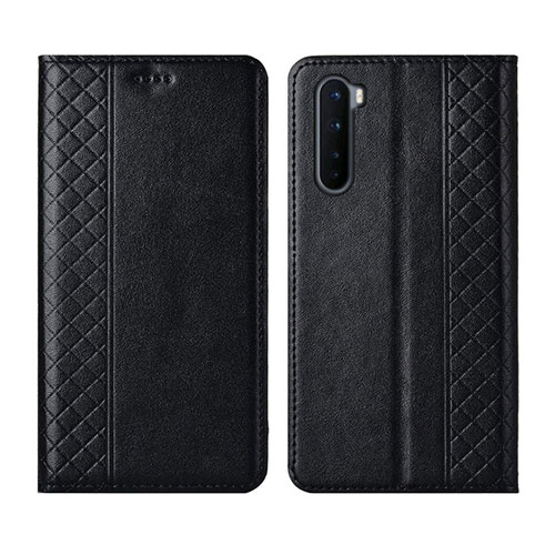 Leather Case Stands Flip Cover L10 Holder for OnePlus Nord Black