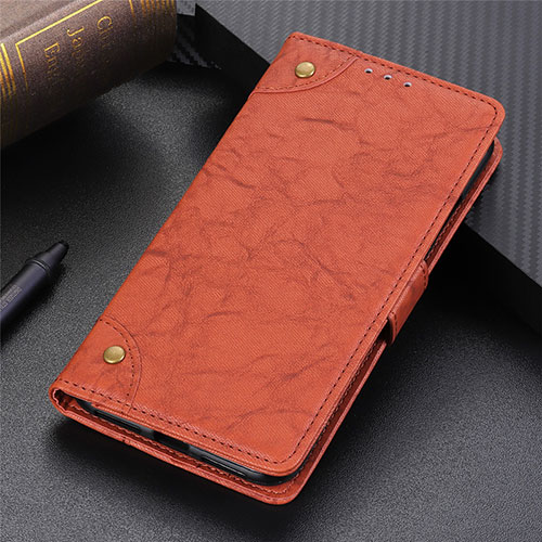 Leather Case Stands Flip Cover L10 Holder for Samsung Galaxy S20 FE 5G Brown