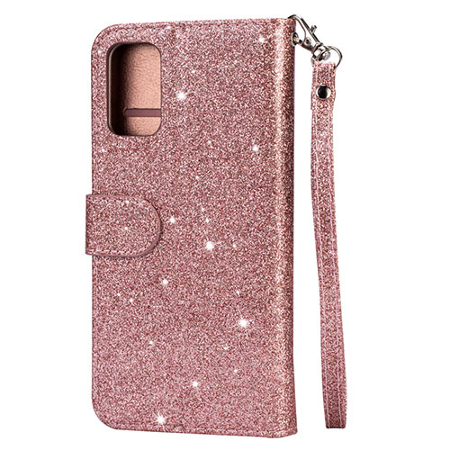 Leather Case Stands Flip Cover L10 Holder for Samsung Galaxy S20 Plus 5G Rose Gold