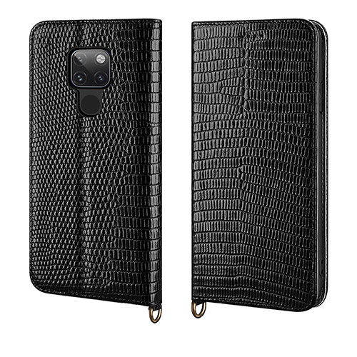 Leather Case Stands Flip Cover L11 Holder for Huawei Mate 20 Black