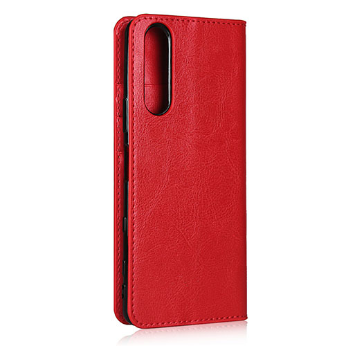 Leather Case Stands Flip Cover L11 Holder for Sony Xperia 5 II Red