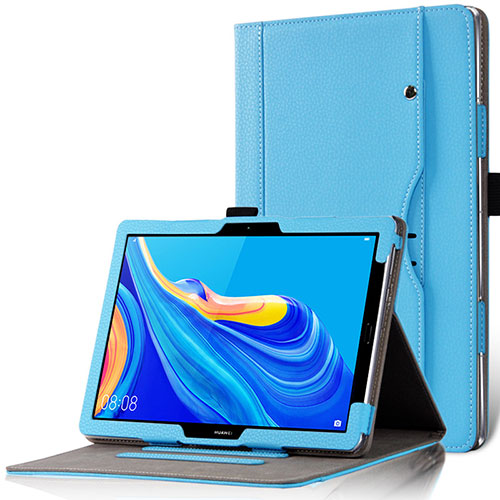 Leather Case Stands Flip Cover L12 Holder for Huawei MediaPad M6 10.8 Sky Blue