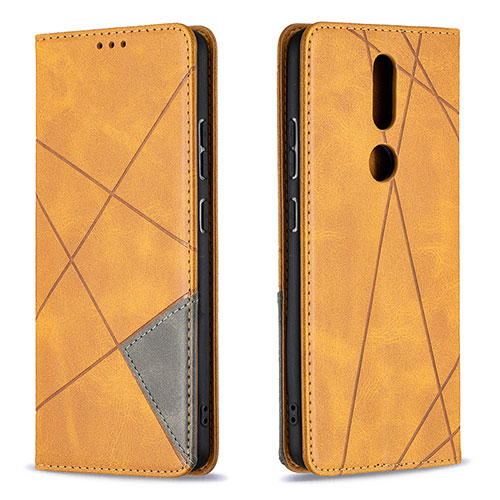 Leather Case Stands Flip Cover L12 Holder for Nokia 2.4 Yellow