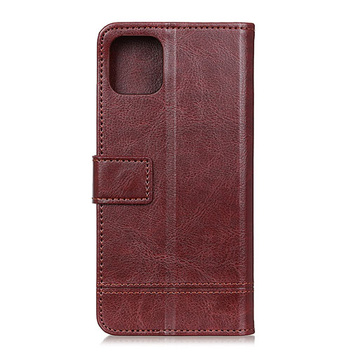 Leather Case Stands Flip Cover L15 Holder for Huawei Honor 30S Brown
