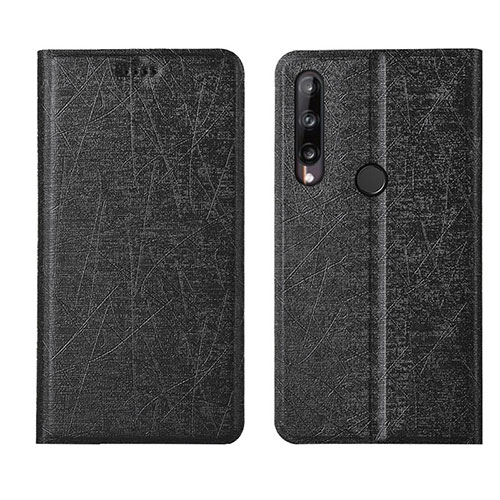 Leather Case Stands Flip Cover L15 Holder for Huawei P40 Lite E Black