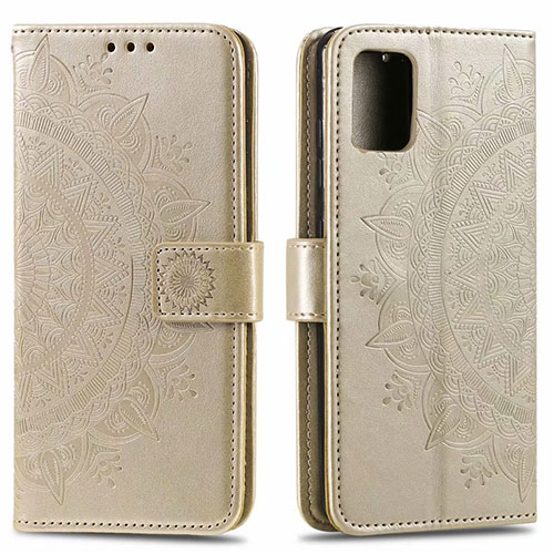 Leather Case Stands Flip Cover L15 Holder for Samsung Galaxy A51 5G Gold