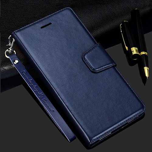 Leather Case Stands Flip Cover L16 Holder for Realme C11 Blue