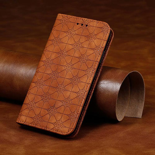 Leather Case Stands Flip Cover L17 Holder for Huawei P40 Lite E Orange